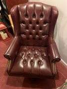 Rolling Swivel Leather Button Office Chair and Arm Chair