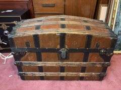 Large Trunk with Contents - 23”H x 34”W x 19”D