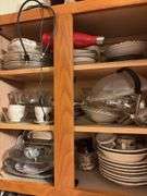 Contents of Cabinet - Assorted Dishes and Glassware