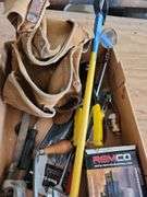 Meat Grinder, Tool Belt, Demand Pump and Assorted Tools