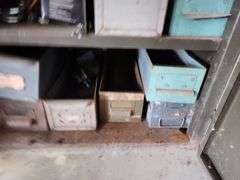 2 Door Metal Shop Cabinet 36"x23"x55" and Contents