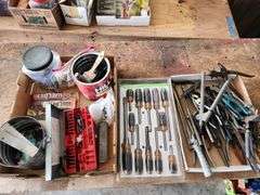 Assorted Hand Tools, Screwdrivers, Sockets, and Miscellaneous Hardware