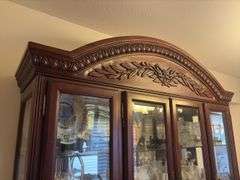 Lighted Mirror Back China Cabinet - 87”H x 60”W x 17”D