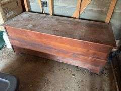 Cedar Blanket Chest - 52”W x 20”H x 20”D - damaged