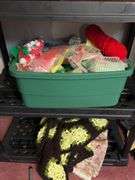 Plastic Storage Rack with Contents - 56”H x 36”W x 18”D