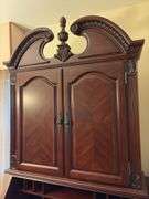 Kathy Ireland secretary - 90”H x 41”W x 21”D - flip top is damaged