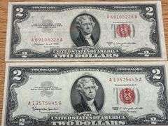 1953B $2 Red Note, 1963 $2 Red Note, 1963 $5 Red Note