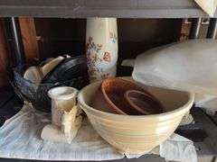 2 Plastic Storage Racks with Contents