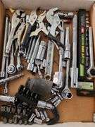2 Flats of Assorted Files, Sockets and Pliers