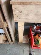 Wooden Shop Table 73"x36"x34" Contents of Floor NOT Included