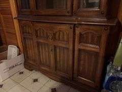 Roanoke Lighted China Cabinet - 77”H x 46”W x 16”D - located in basement, buyer responsible for removal