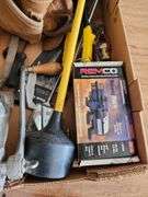 Meat Grinder, Tool Belt, Demand Pump and Assorted Tools
