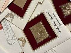 USPS gold Replica Commemorative Stamps