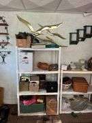 Wall contents and 2 shelves with Contents