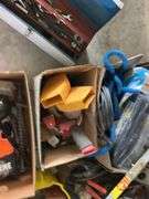 Assorted Shopwares lights fasteners wire wheel blower
