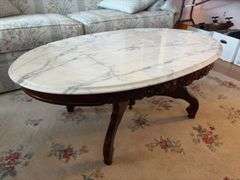 Marble Top Coffee Table - made in Italy - 46”L x 28”W x 18”H