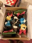 Mini Mouse Statues and Mickey Mouse Record Case with Records