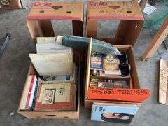 2 Boxes of Assorted Aviation Manuals Books and Cassets