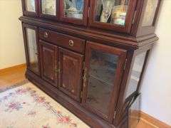 Lighted Mirror Back China Cabinet - 87”H x 60”W x 17”D