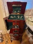 Jewelry Stand with Costume Jewelry  44”x16”x13