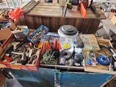 3 Flats of Miscellaneous Shopware - Lanterns, Electrical Clip Kit, Assorted Hardware