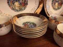 Crest-O-Gold 22K Dish Set
