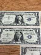 (5) 1957A $1 US Bank Notes
