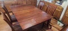Dining Room Table 76"x44"x30" with 2 Captains Chairs and 4 High Back Chairs