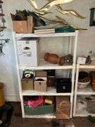 Wall contents and 2 shelves with Contents