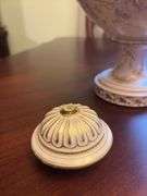 Floral Painted German Vase - 13”H - top is damaged