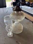 Oil Lamp Base and Drinking Glass