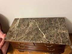 Marble Top Dresser 44”x31”x32”
