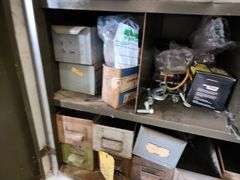 2 Door Metal Shop Cabinet 36"x23"x55" and Contents