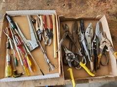 Tin Snips, Pop Rivet Tool, Assorted Screwdrivers