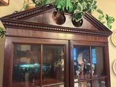 Mahogany Display Cabinet - contents NOT included 80”H x 18”D x 34”W
