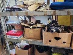 Warehouse Shelving Unit 96"x24"x108" with Contents
