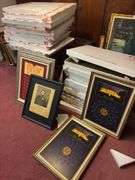 Large Collection of Framed Coin Displays