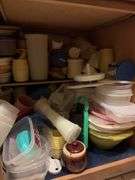 Contents of Cabinet - huge assortment of plastic storage containers