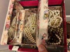 Costume Jewelry and Box
