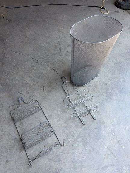 Shower Organizers and Wire Mesh Laundry Basket image