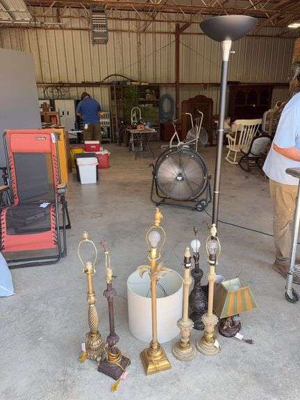 Group of Assorted Table Lamps and One Floor Lamp image