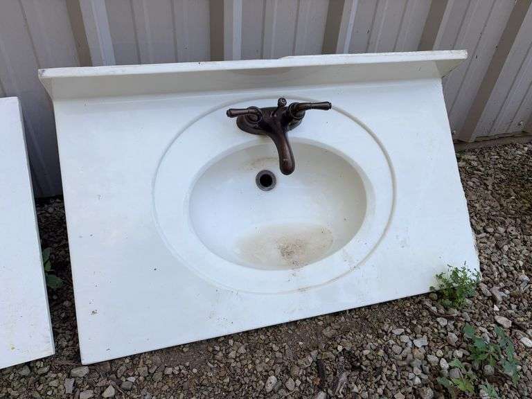 Single Basin Sink with Moen Faucet image