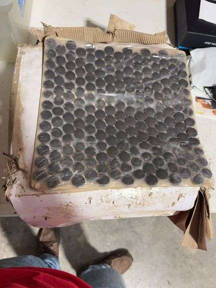 3 Boxes Unglazed Gray Penny Tile image