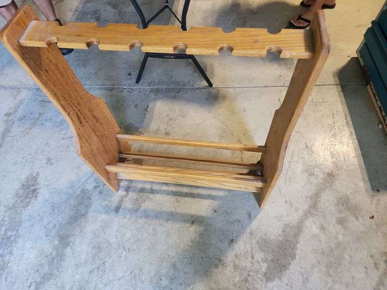 Wooden Fishing Rod Stand image