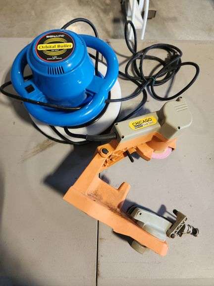 Bonaire Orbital Buffer and Chicago Electric Chainsaw Sharpener image