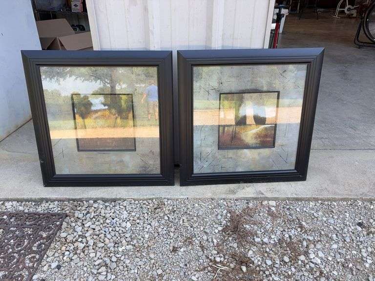Pair of Framed Prints - 29” x 29” image