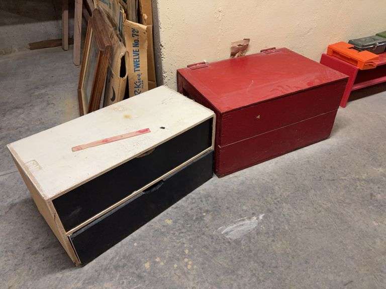 Wooden Trunk 30”x21”x16”and Chest of Drawers 30”x15”x15 image
