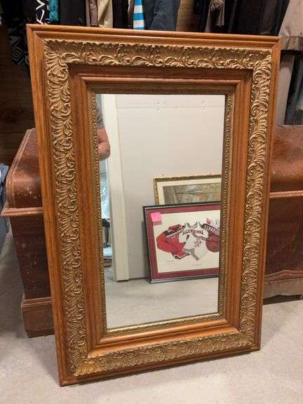 Framed Wall Mirror - 25”W x 37”H image
