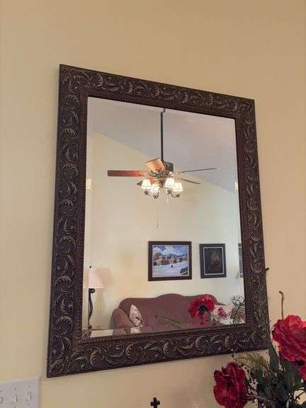 Large Bevel Edged Wall Mirror - 39”W x 49”H image
