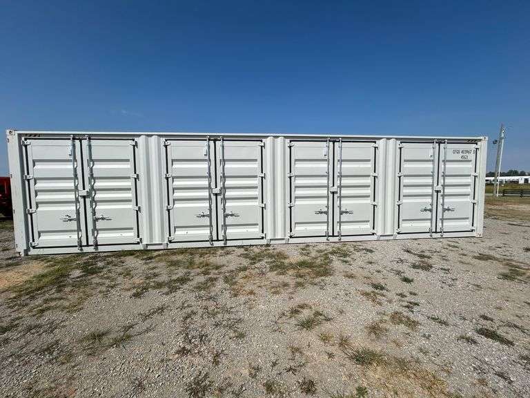 40' High Cube Multi Door Shipping Container - SN CFGU4039670 - used one time - **important** Read Description - slight damage image
